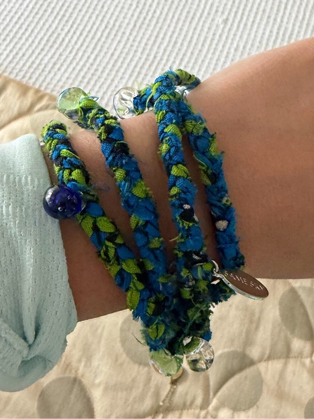🗽Same Sky Braided Wrap Bracelet with Glass Beads